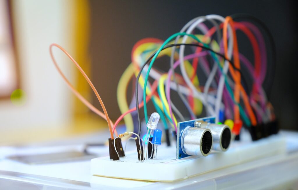 Electronic control kit DIY boards flat layout workshop components for education